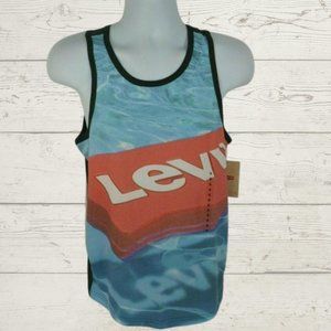 Levi’s Men’s Small Tank Top NWT Logo Graphic Pool Water Print Streetwear